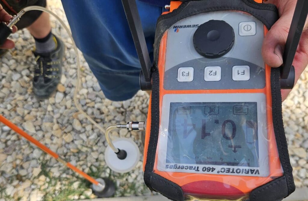 lokalizacia uniku vody vodikovou metodou